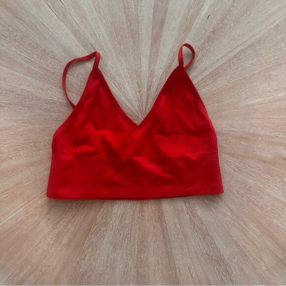 Urban Outfitters Red Seamless Bralette - Medium - Picture 1 of 3